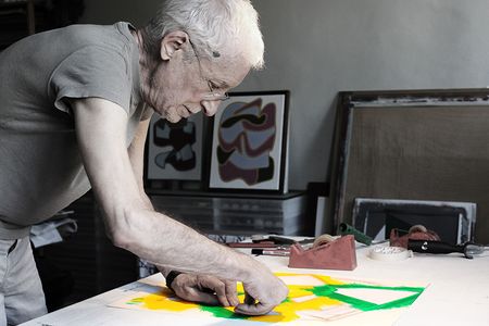 Künstler Josep Lluís Jubany im Atelier